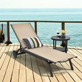 Brown Reclining Single Chaise D686