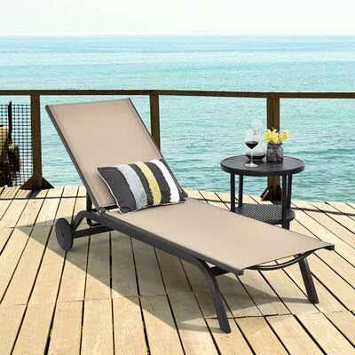 Brown Reclining Single Chaise D686