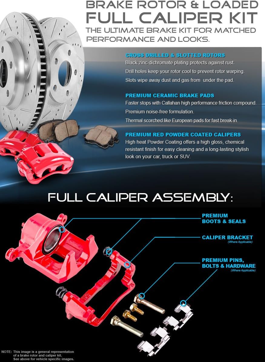 5 Lug Brake Disc Rotors and Metallic Brake Pads I9109