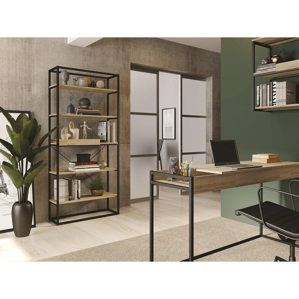 Matte White and Chrome Plated Bookcase S650
