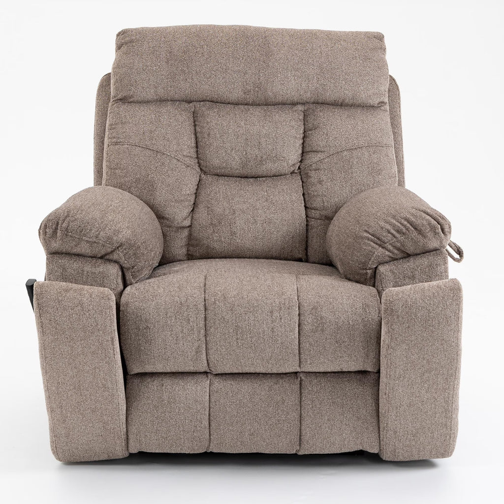 Electric Lift Recliner Chair with Heating and Massage, Fabric, Light Brown E13596