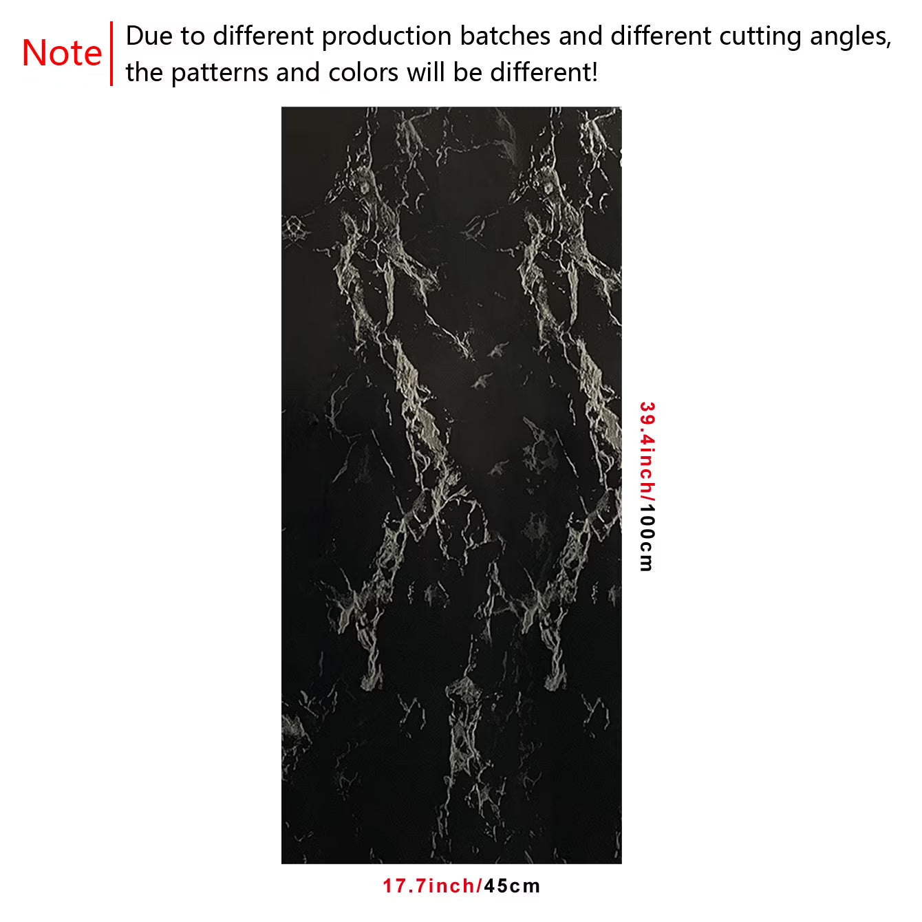 Black Silvery Marble Crack Pattern Waterproof Peel And Stick Wallpaper U2330