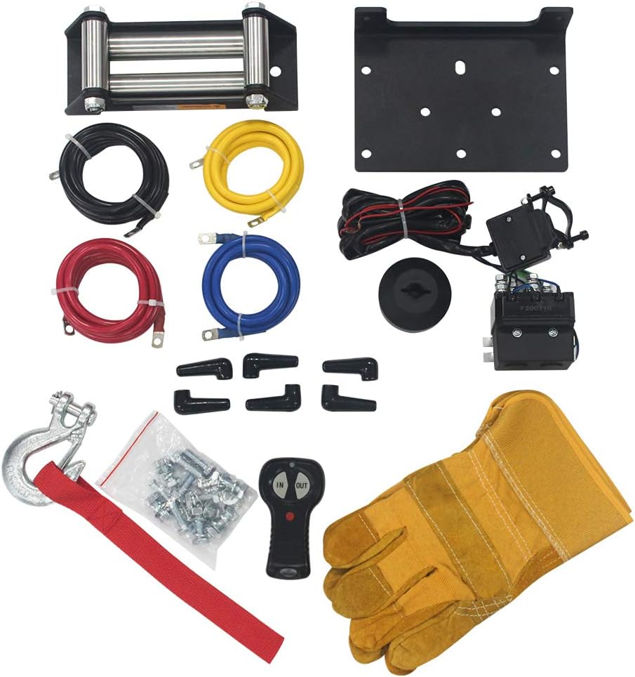 5500 lb. 12V Electric Winch with Galvanized Steel Wire Rope and Wireless Remote Control R816