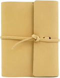 Large Refillable Leather Notebook Journal Diary, Top Grain, Lined Pages, Dark Brown, Medium, Pack of 2 W4368