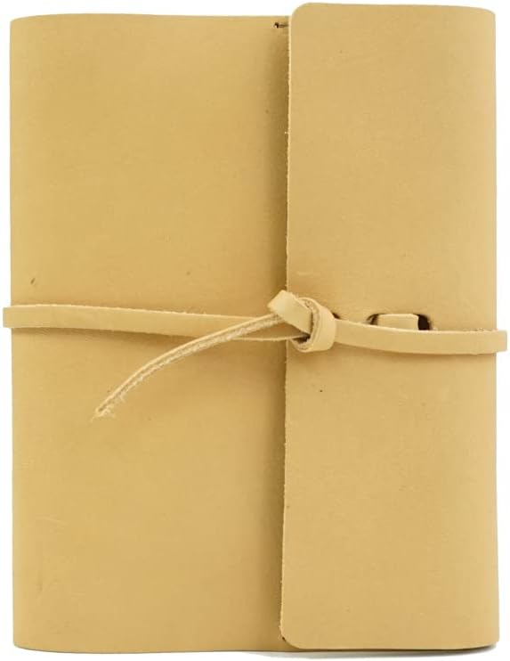 Large Refillable Leather Notebook Journal Diary, Top Grain, Lined Pages, Dark Brown, Medium, Pack of 2 W4368