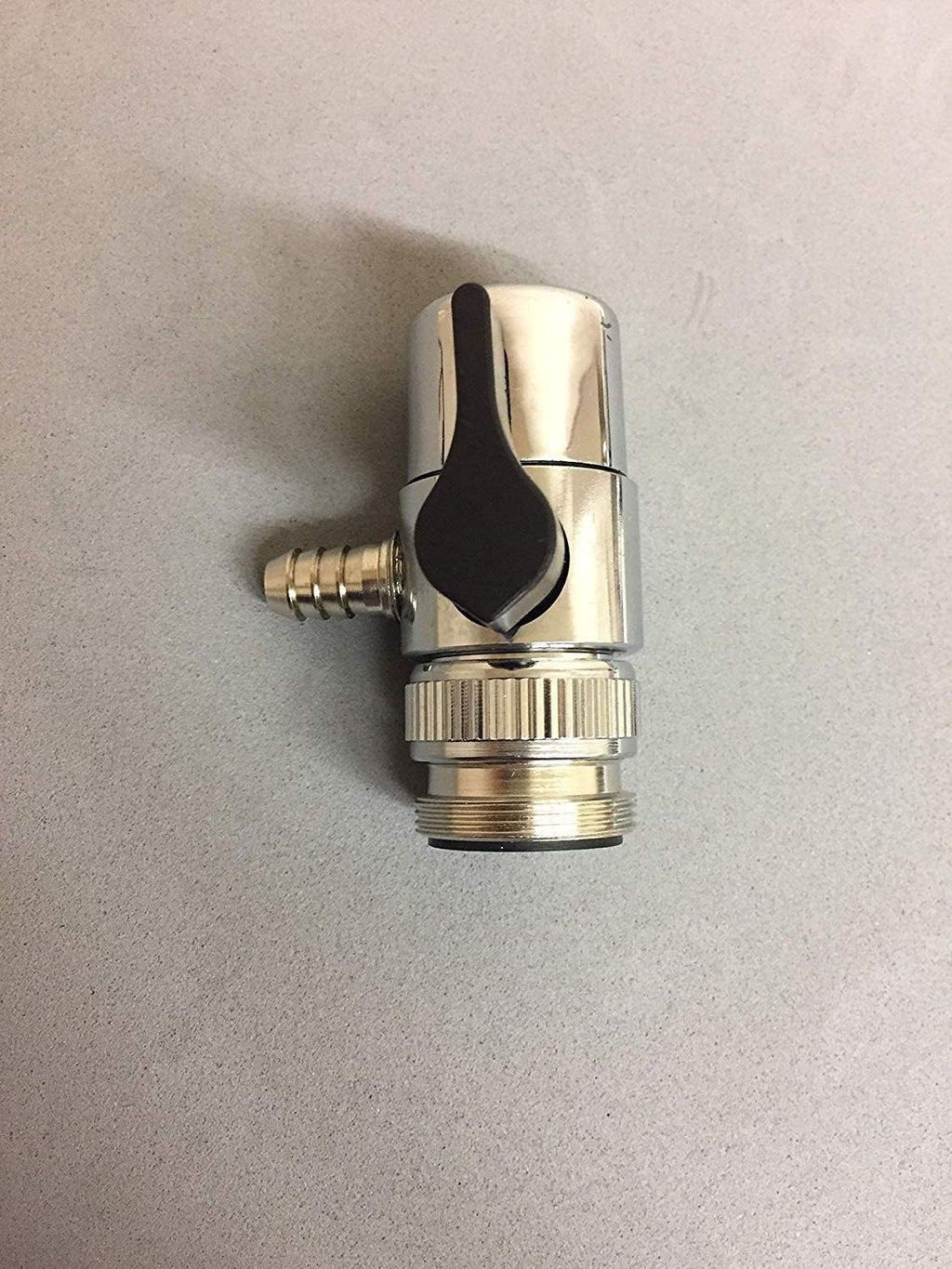 Chrome Faucet Diverter Valve with Adapter Ring 3/8" Barb I337