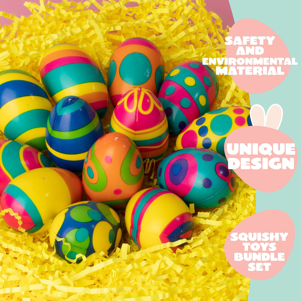 24 PCS Colorful Squishy Eggs M80827