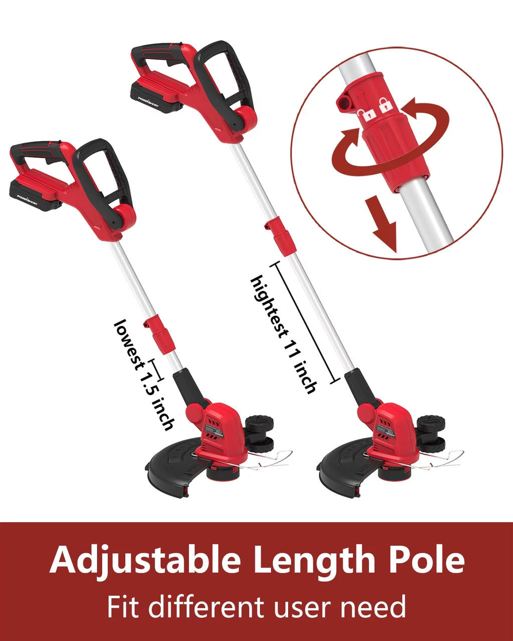 20V 12-inch Cordless String Trimmer with 2 Ah Battery and Charger L395501