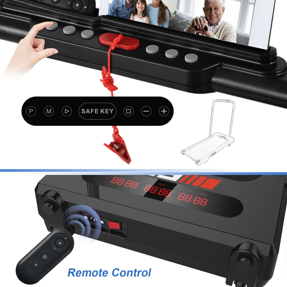 Black Folding Treadmill with Incline N8702