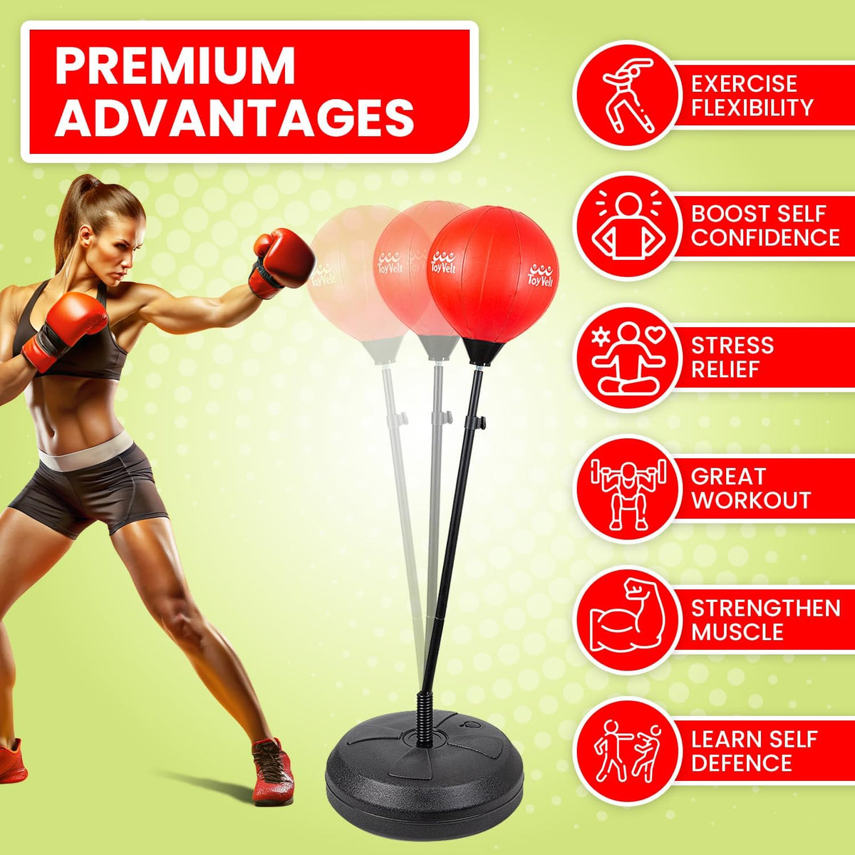 Adjustable Standing Punching Bag with Boxing Gloves Z820