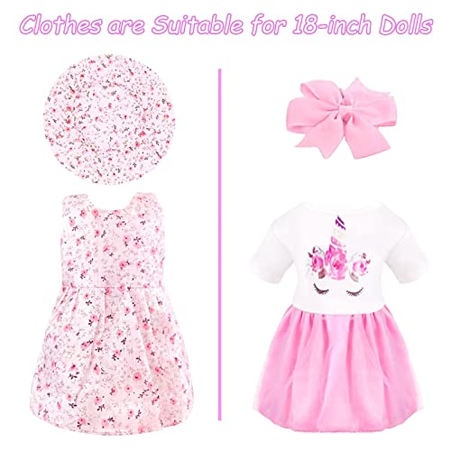 17Pcs 18 Inch Doll Clothes and Accessories Travel Play Set with Travel Pillow Camera F900