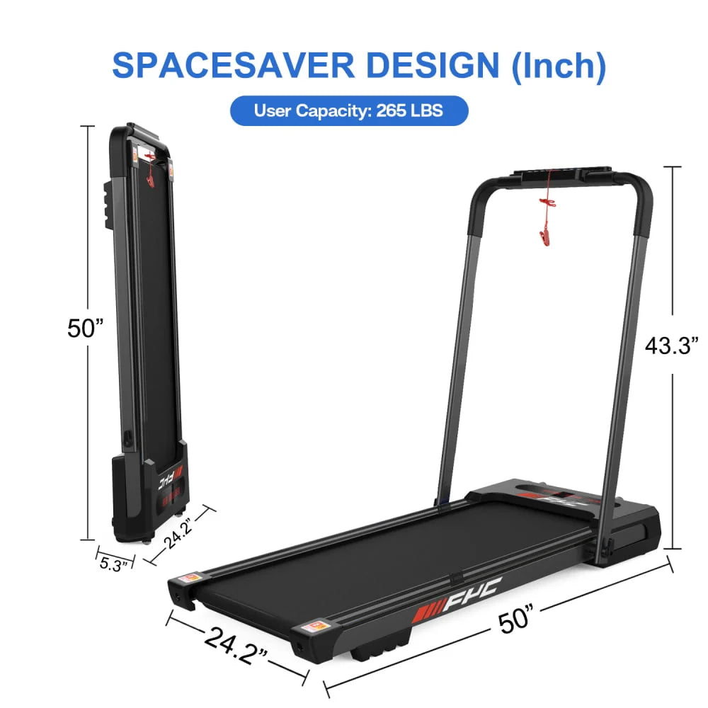 Black Folding Treadmill with Incline N8702