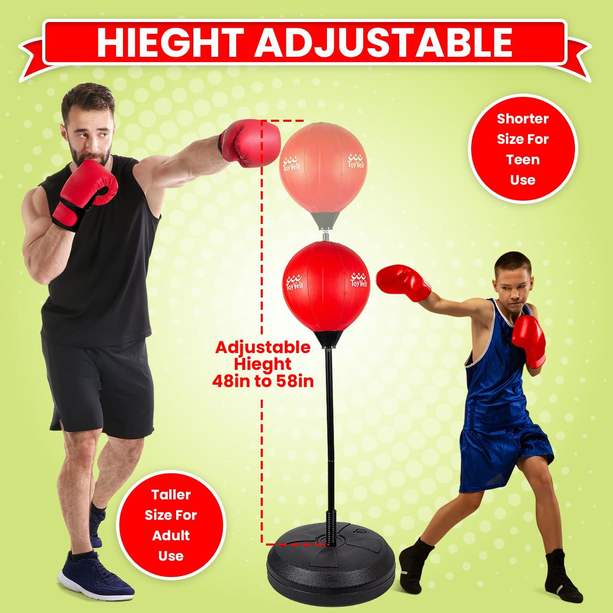 Adjustable Standing Punching Bag with Boxing Gloves Z820