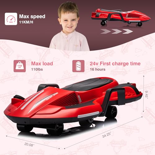 24V Electric Ride On Toy Drift Cart with Side Handlebars N8234