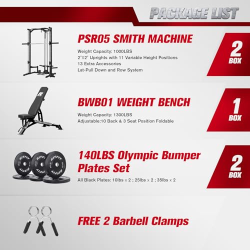 Smith Machine Power Rack with LAT-Pull Down System L63366