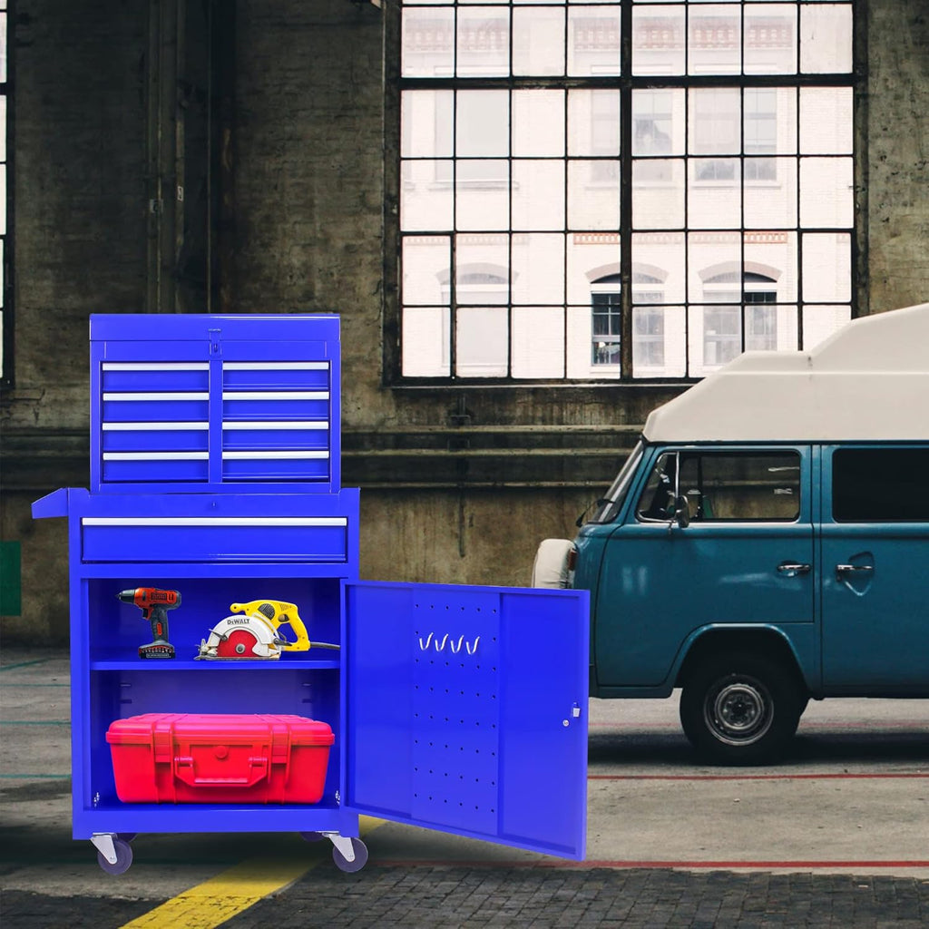 Blue 5-Drawer Rolling Tool Chest G809