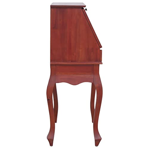 Brown Solid Wood Secretary Desk W543