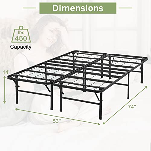 14 Inch Black Steel Twin Bed Frame B252