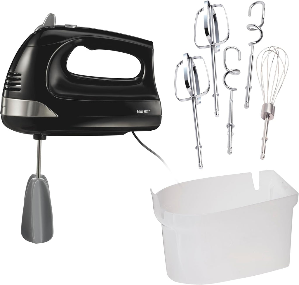 6-Speed Hand Mixer with Storage Case, Whisk & Hooks Bundle with 3-Cup Food Chopper G1376