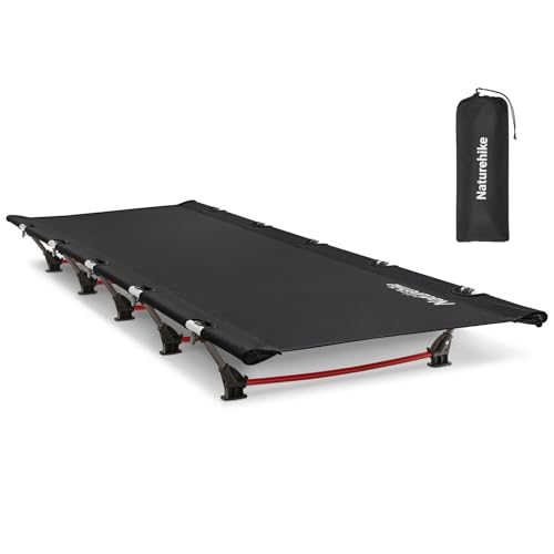 Dark Black Ultralight Folding Camping Cot with Carry Bag U90574