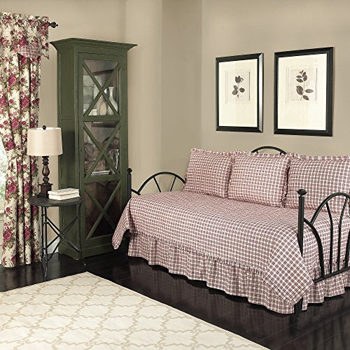 5-Piece Reversible Daybed Quilt Bedspread Set, 105" x 54", Tea Stain V815
