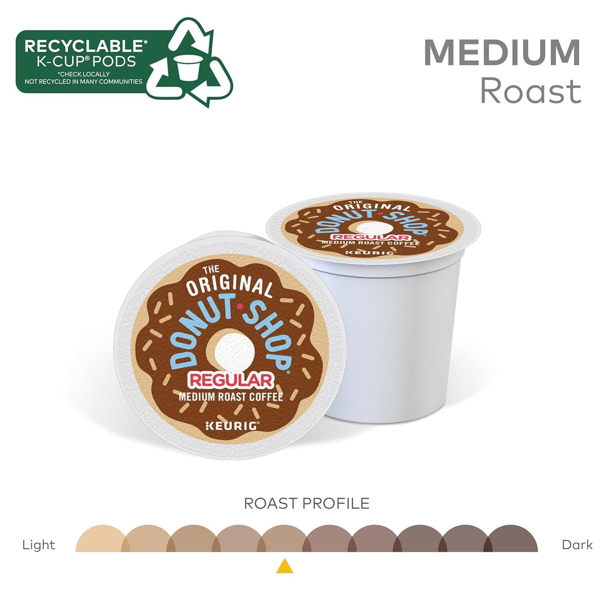 Medium Roast Coffee, 12 Count (Pack of 6), Total 72 Count N33448
