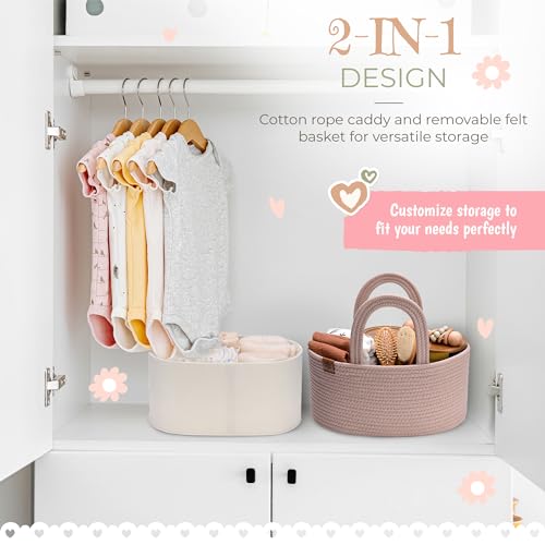 Baby Diaper Caddy Organizer Basket Q590424