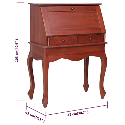 Brown Solid Wood Secretary Desk W543