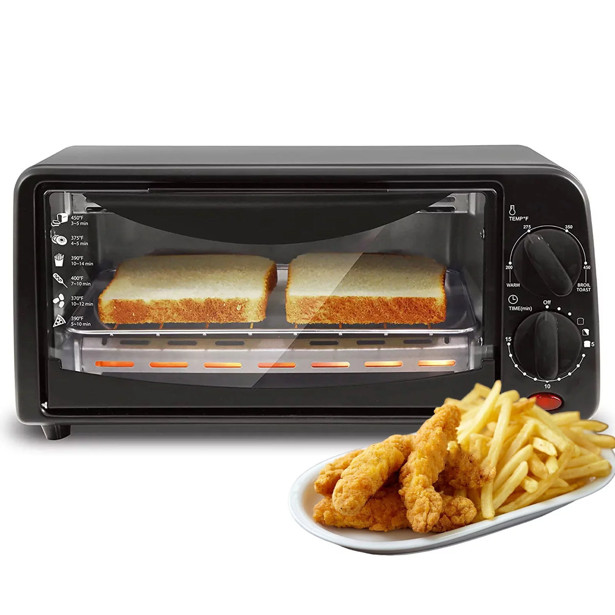 Black 2 Slice Countertop Toaster Oven with 15 Minute Timer & Pan X27227