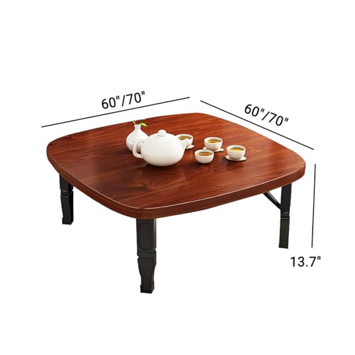 Square Wood Folding Floor Table C375706