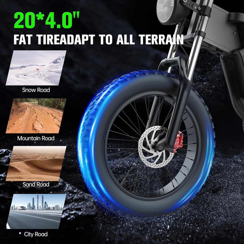 2000W 35AH Removable Battery 20" Mountain Electric Bike I547040