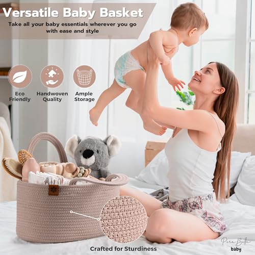 Baby Diaper Caddy Organizer Basket Q590424