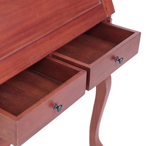 Brown Solid Wood Secretary Desk W543