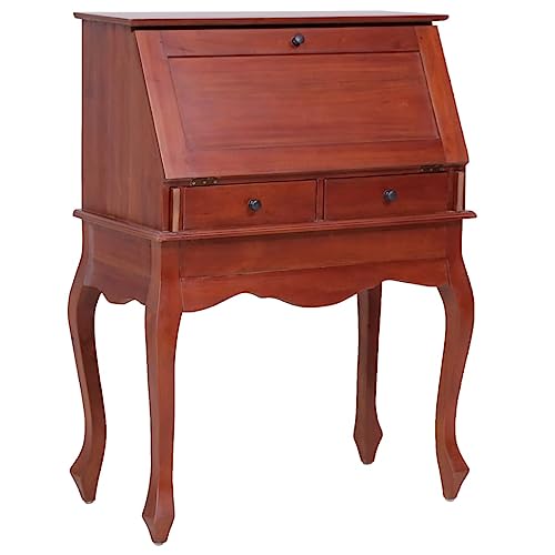 Brown Solid Wood Secretary Desk W543
