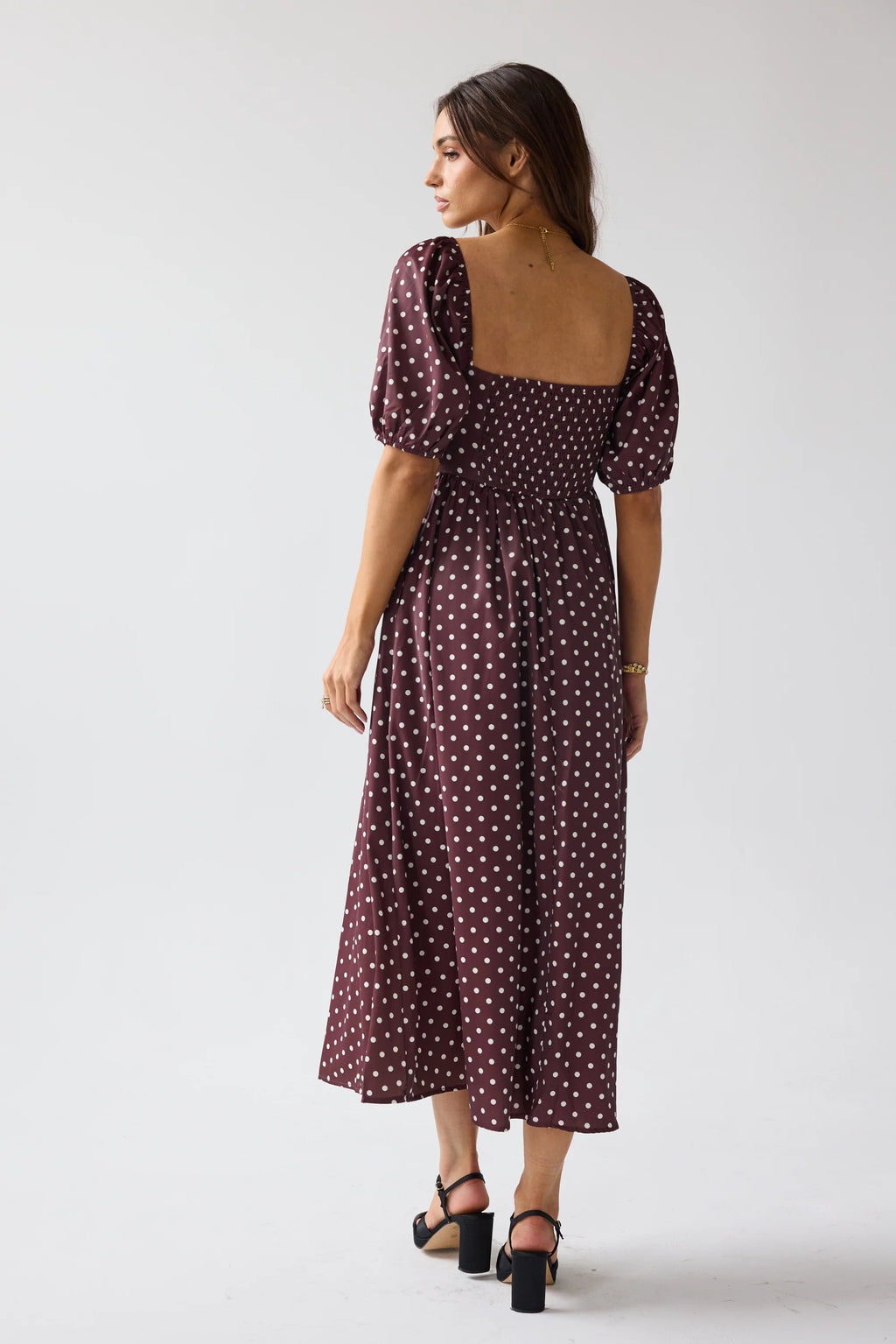 Polka Dot Midi Dress W919