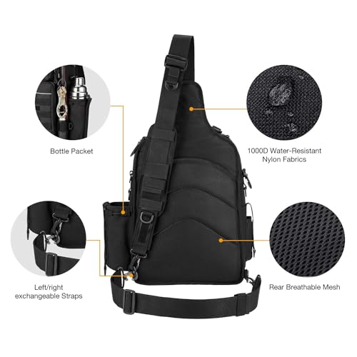 Lightweight Sling Fishing Tackle Bag with Rod & Gear Holder O68080