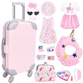 17Pcs 18 Inch Doll Clothes and Accessories Travel Play Set with Travel Pillow Camera F900