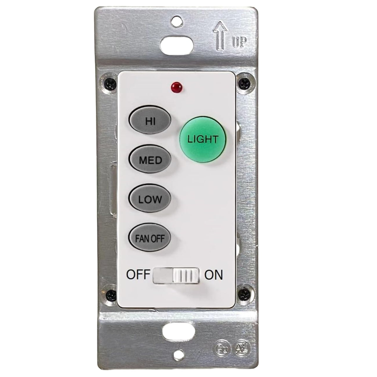Ceiling Fan Wall Remote Control with Adjustable 3 Speed Light Dimmer A71332