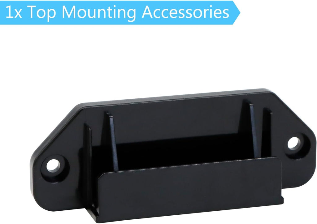Retractable Baby Gate Replacement Parts Kit (Black) Wall Mount Accessories with Brackets, Latches, Hooks and Screws V74110