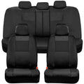 Classic Black Faux Leather Car Seat Covers Full Set M449194