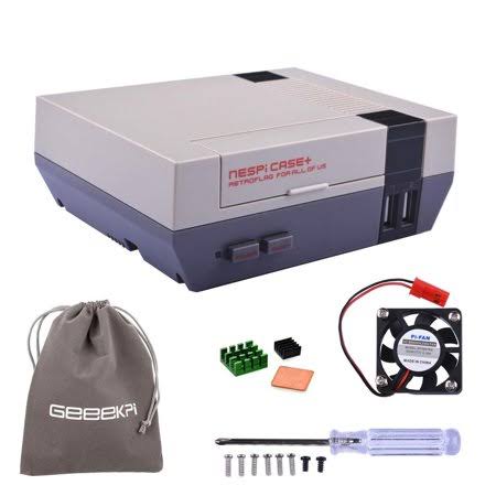 NESPi Case Plus with Power Button, Cooling Fan, Heatsinks, and Flannel Bag X329563