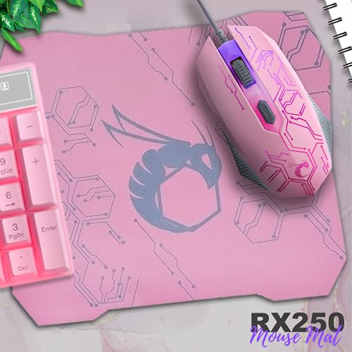 Wired LED RGB Backlight Gaming Keyboard Mouse Mouse pad Headset Bundle X935198