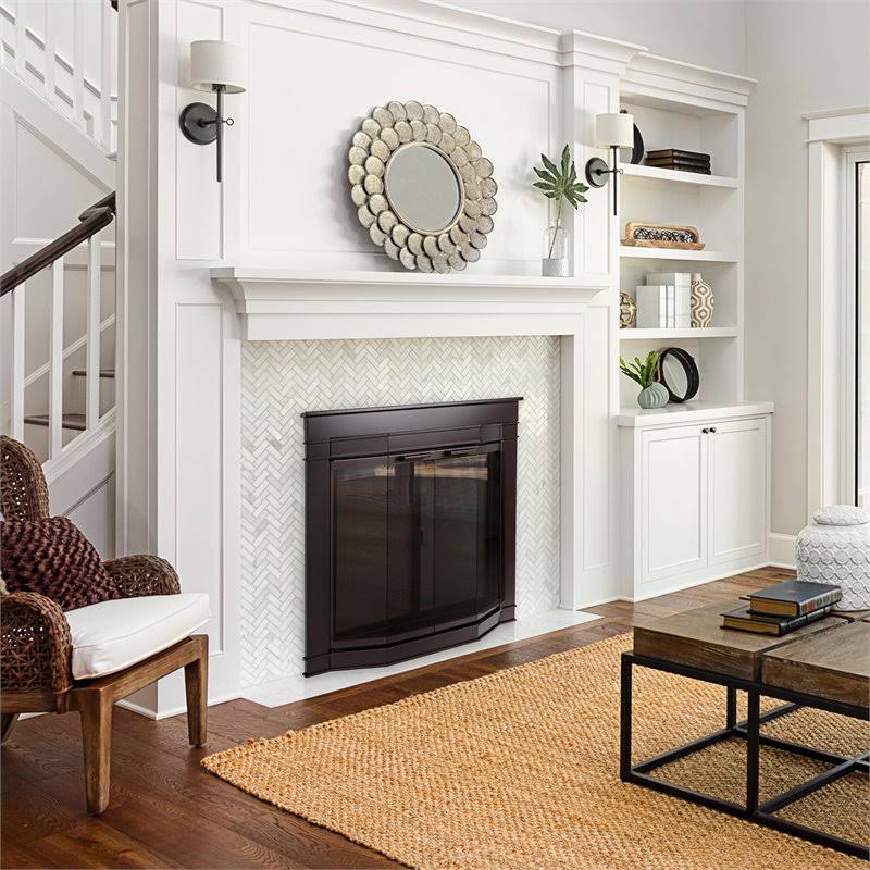 Oil Rubbed Bronze Large Fireplace Door I242363
