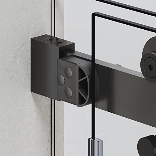 Frameless Sliding Tub Door 58.5-60" W X 62" H with 5/16" Clear Tempered Glass Matte Black P627152