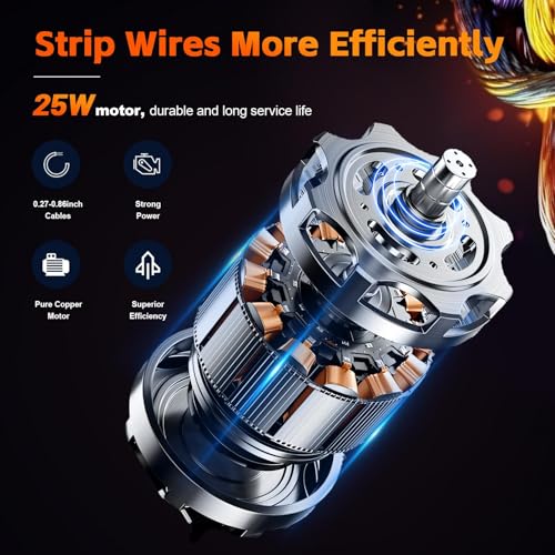 Manual Wire Stripping Machine, 0.06-1 inches, Hand Crank Wire Stripper Tool R19780