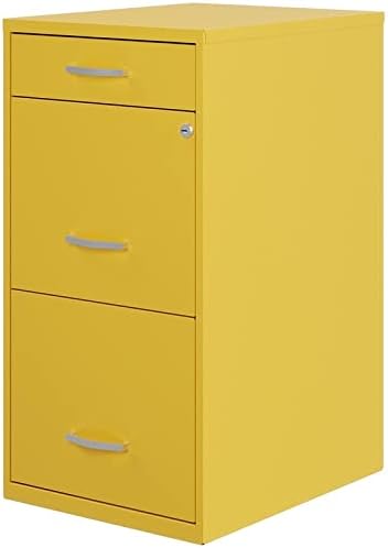 18in Deep 3 Drawer Metal File Cabinet Pearl White X79338