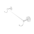 36 inch Towel Bar with Integrated Hooks Matte White W98322