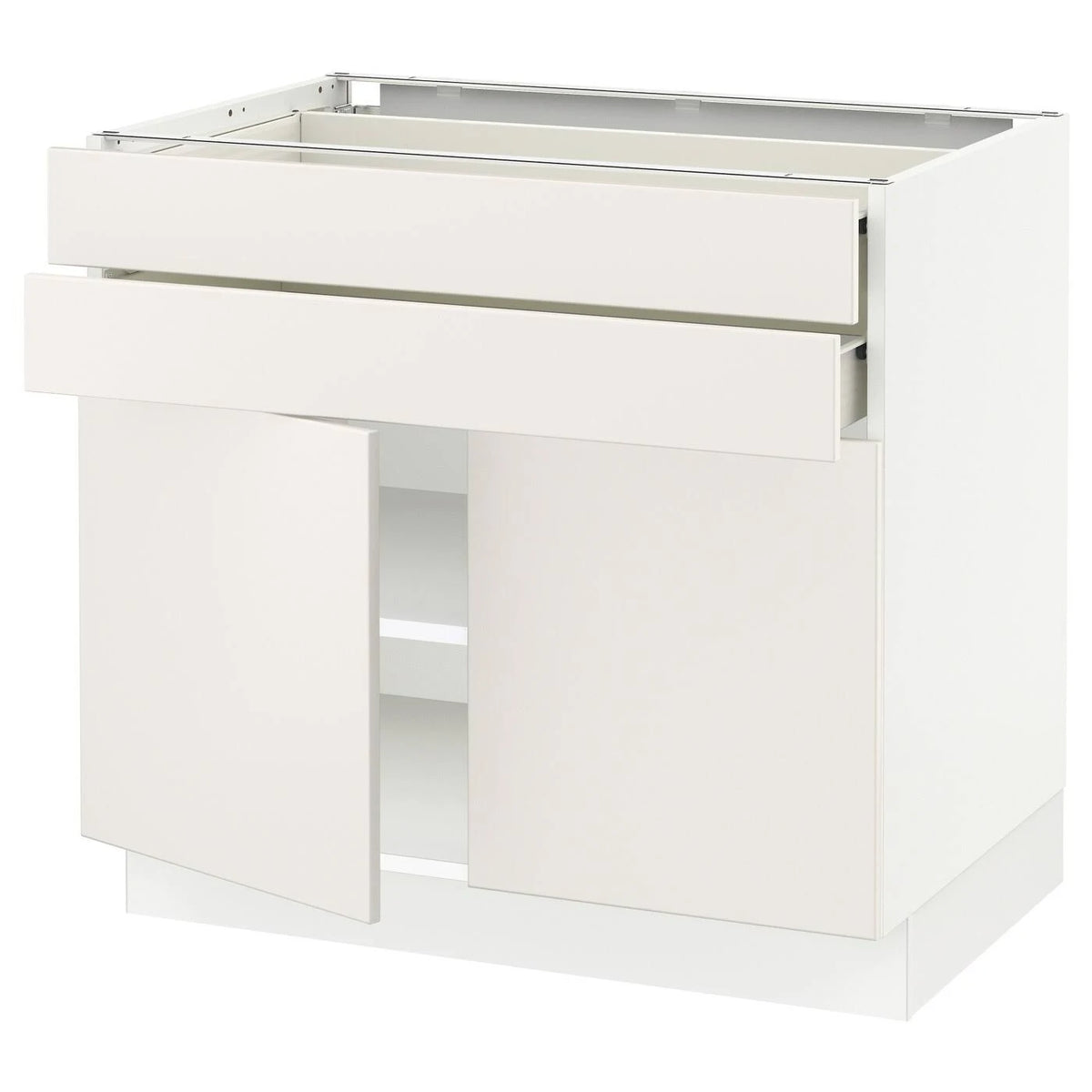 White 2 Door 2 Drawer Base Cabinet K85415