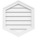 18x22W x 22x22H Vertical Peaked Surface Mount PVC Gable Vent 12/12 Pitch G547