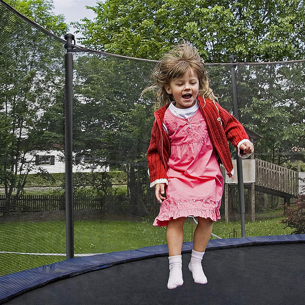 10 ft Trampoline with Enclosure and Wind Stakes, Blue W385